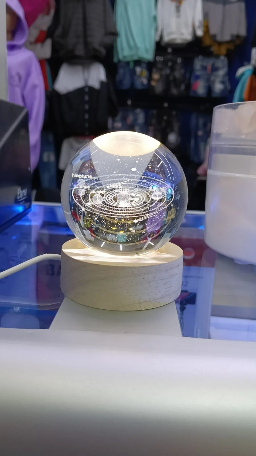 LÁMPARA DE CRISTAL 6CM