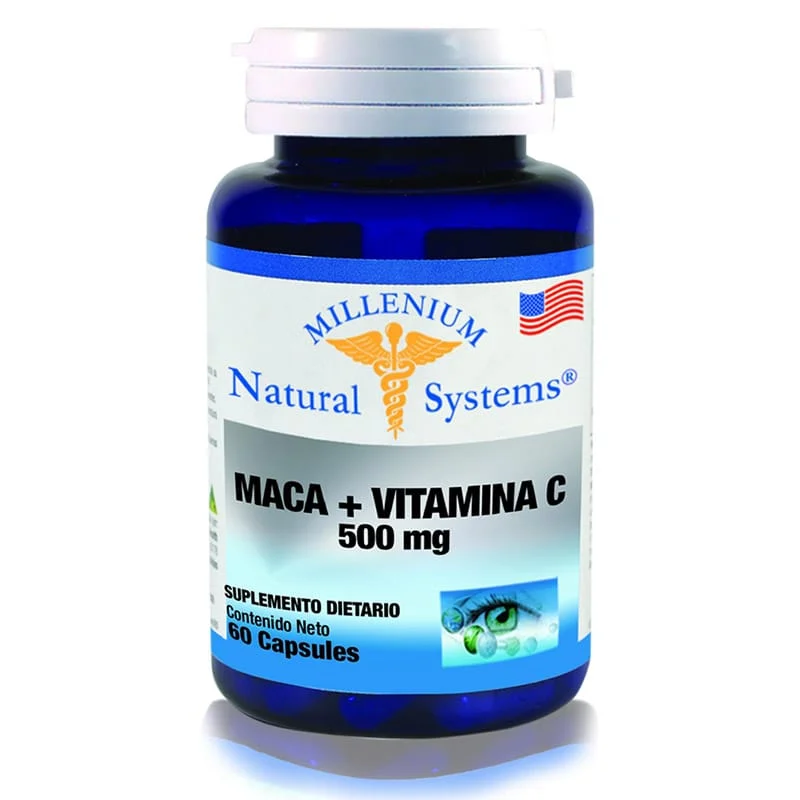 MACA 500 Mg + VITAMINA C x 60 Cap