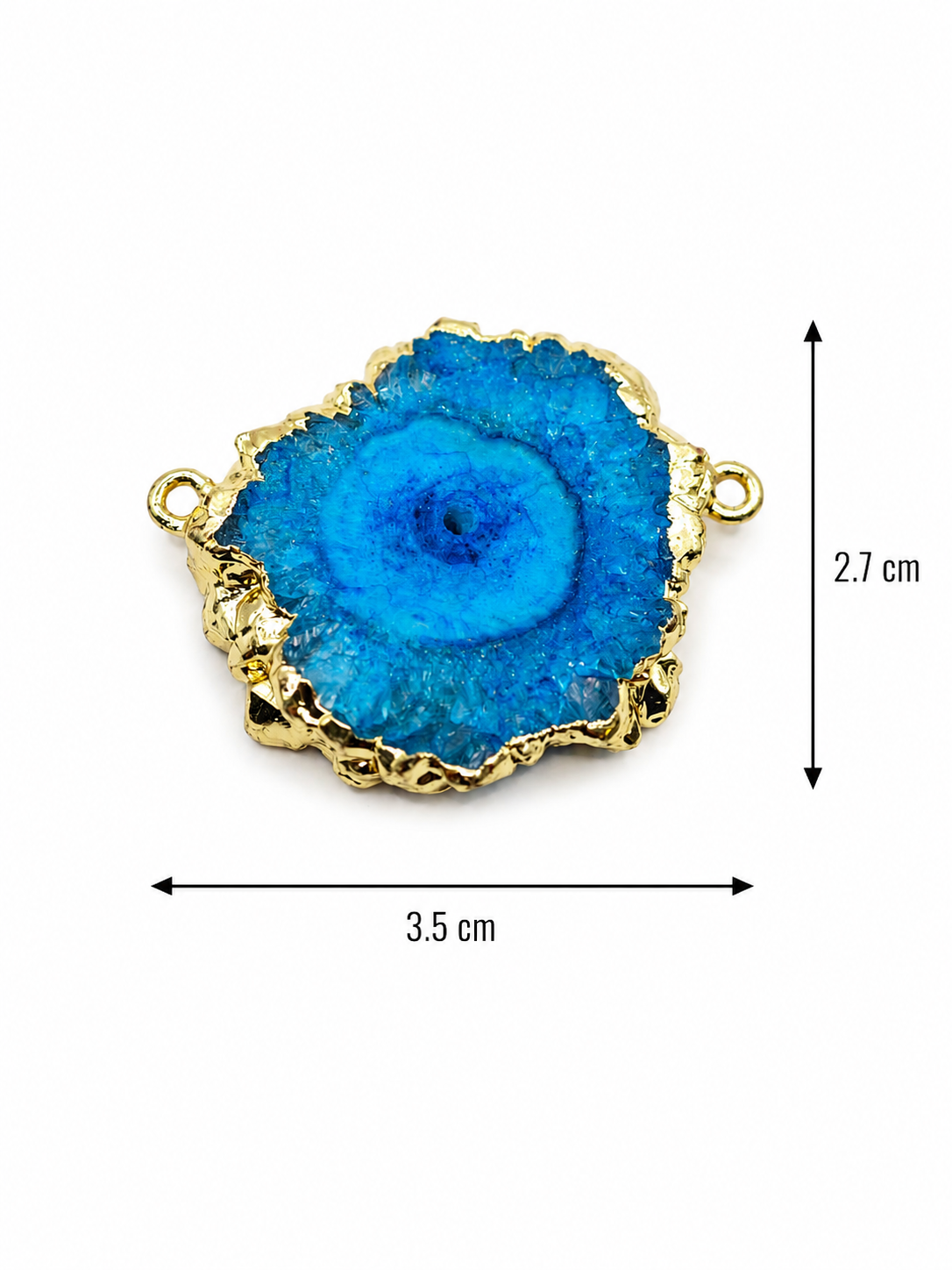 Conector de pulsera piedra natural drusa