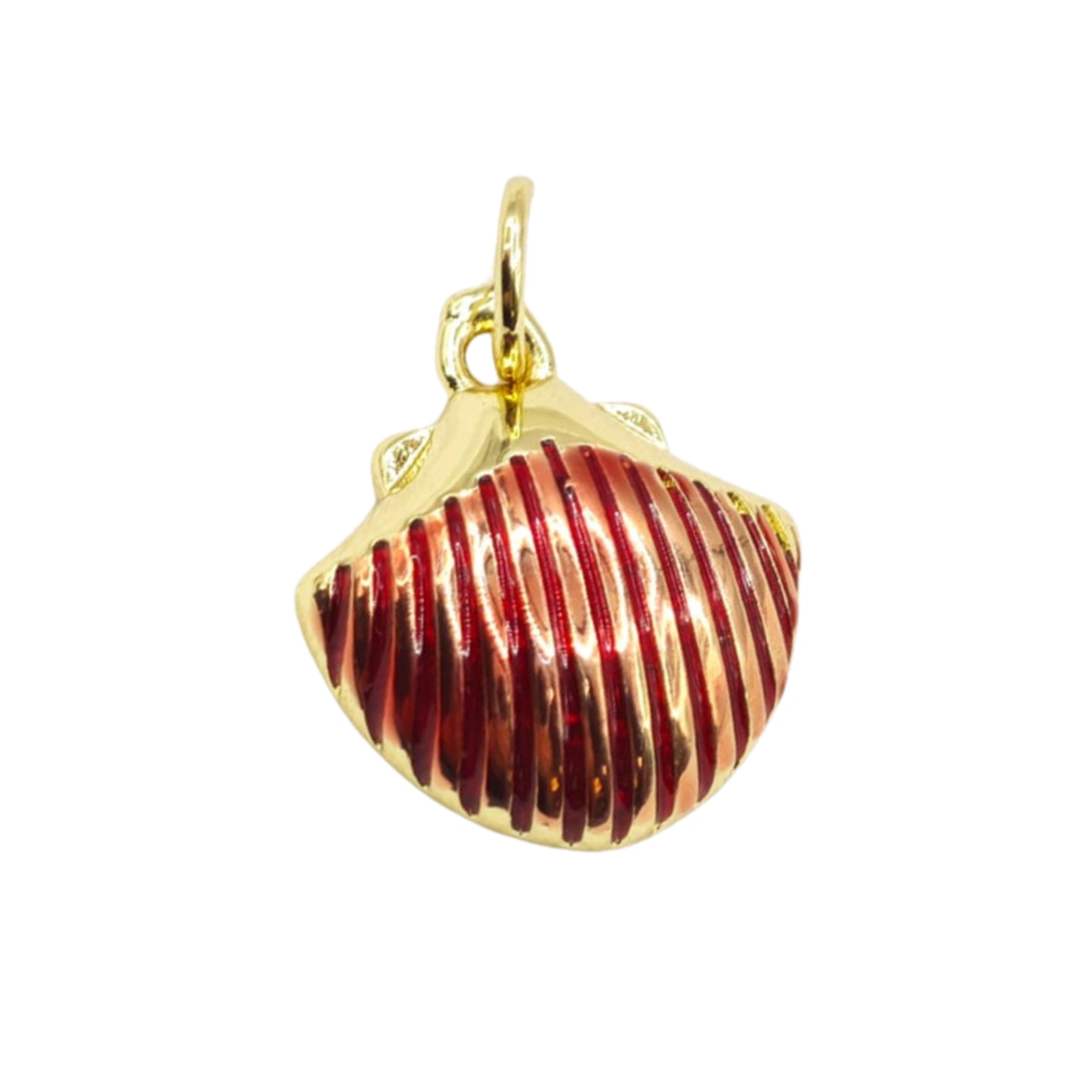 Colgante caracola esmaltada CM36 CARA VERDE ESM/CM37 CARA ROJO ESM