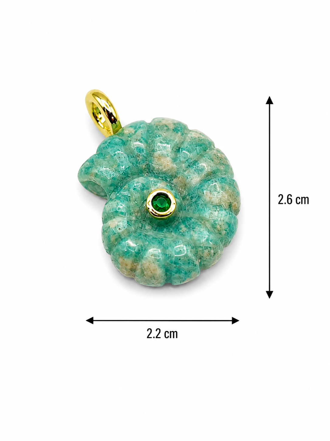 Colgante caracola con circon
