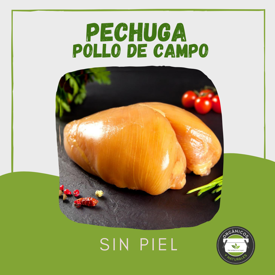 Pechuga de Pollo de Campo (Entera, sin piel)