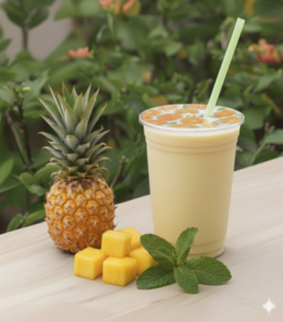 PIÑA CON HIERBA BUENA