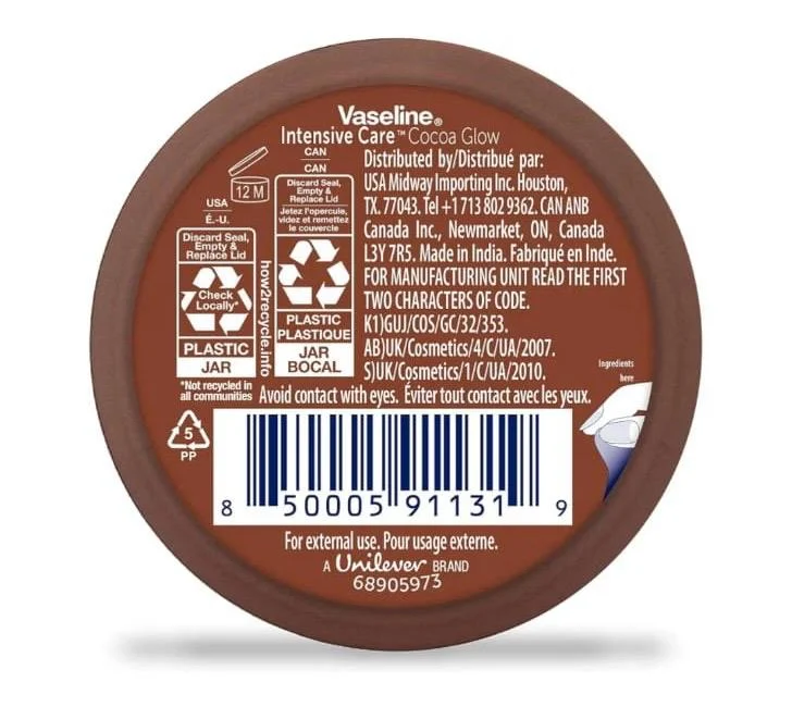 VASELINE INTESIVE COCOA GLOW MANTEQUILLA