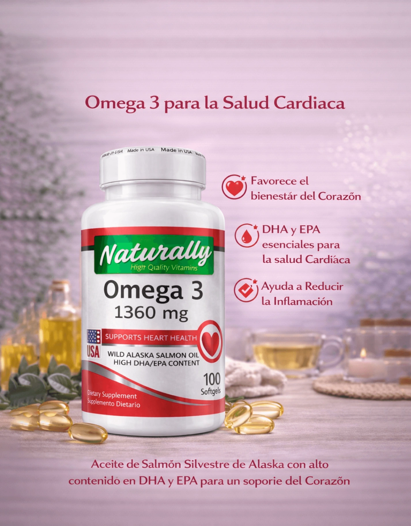 OMEGA 3 1.360 MG X 100 SOFGELS NATURALLY