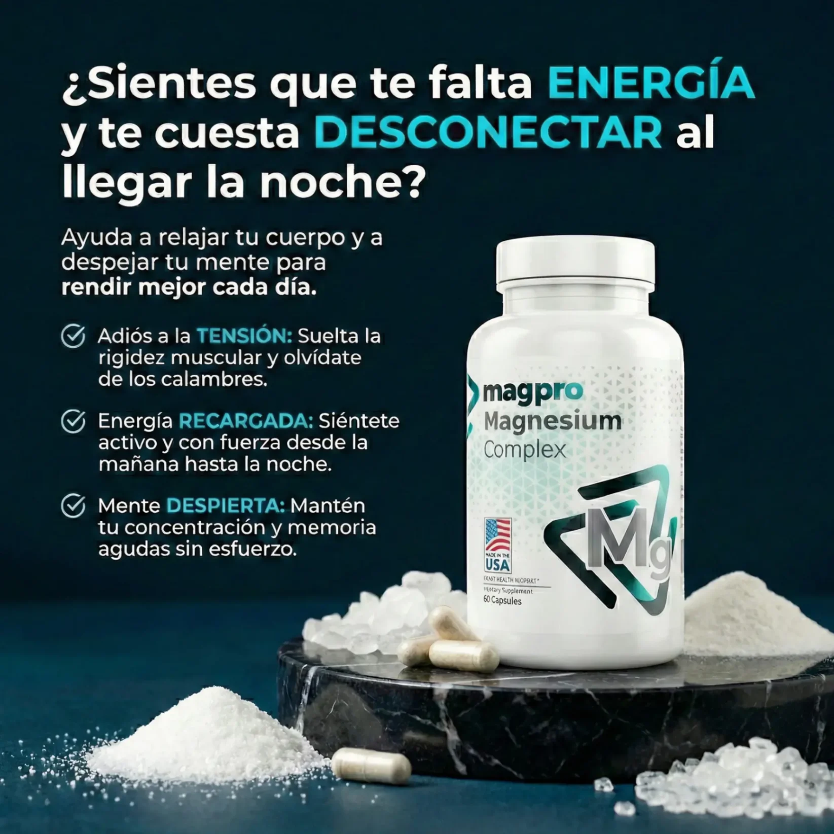 MAGNESIO COMPLEX 60 CAPSULAS MAG PRO