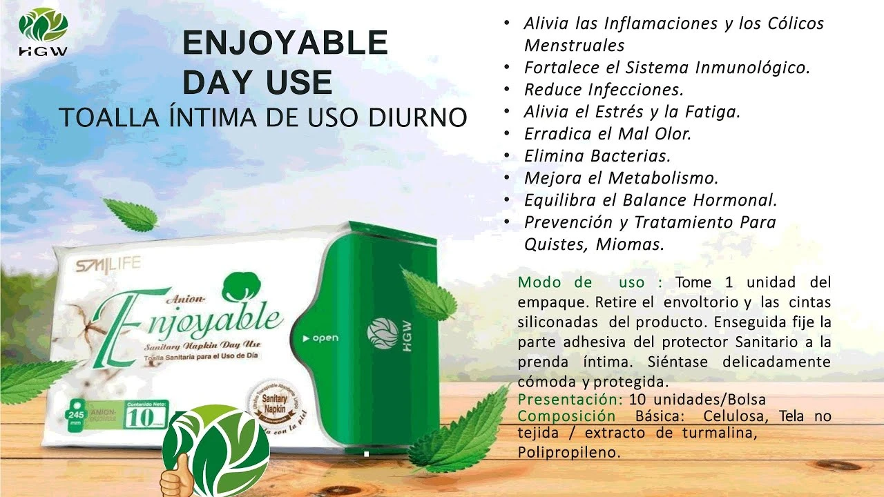 TOALLA HIGIENICA VERDE