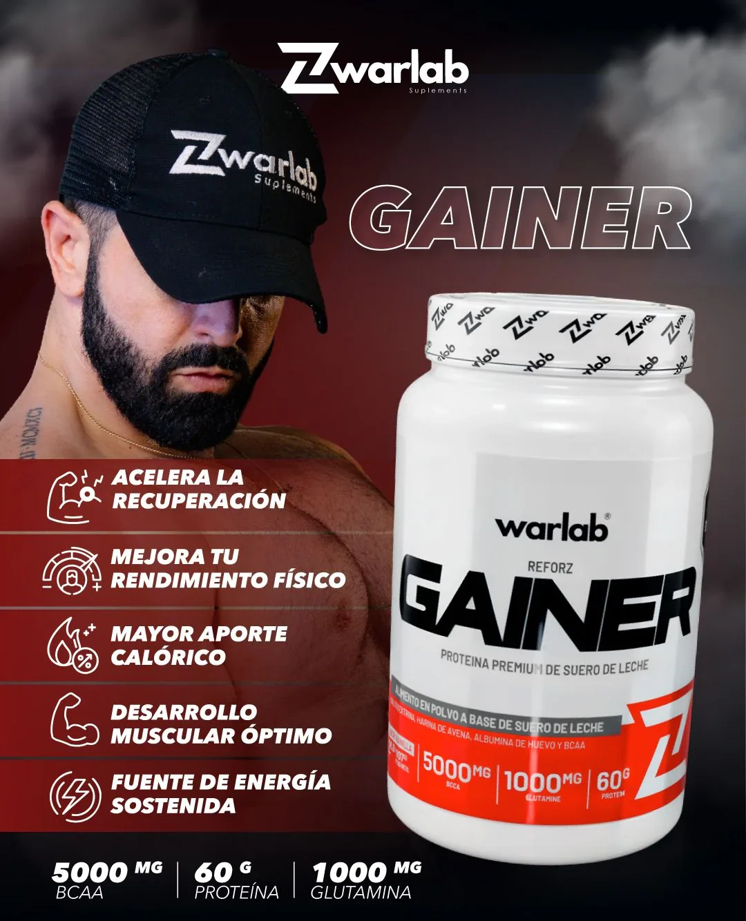 WAR GAINER 2 LBS PROTEINA HIPERCALORICA