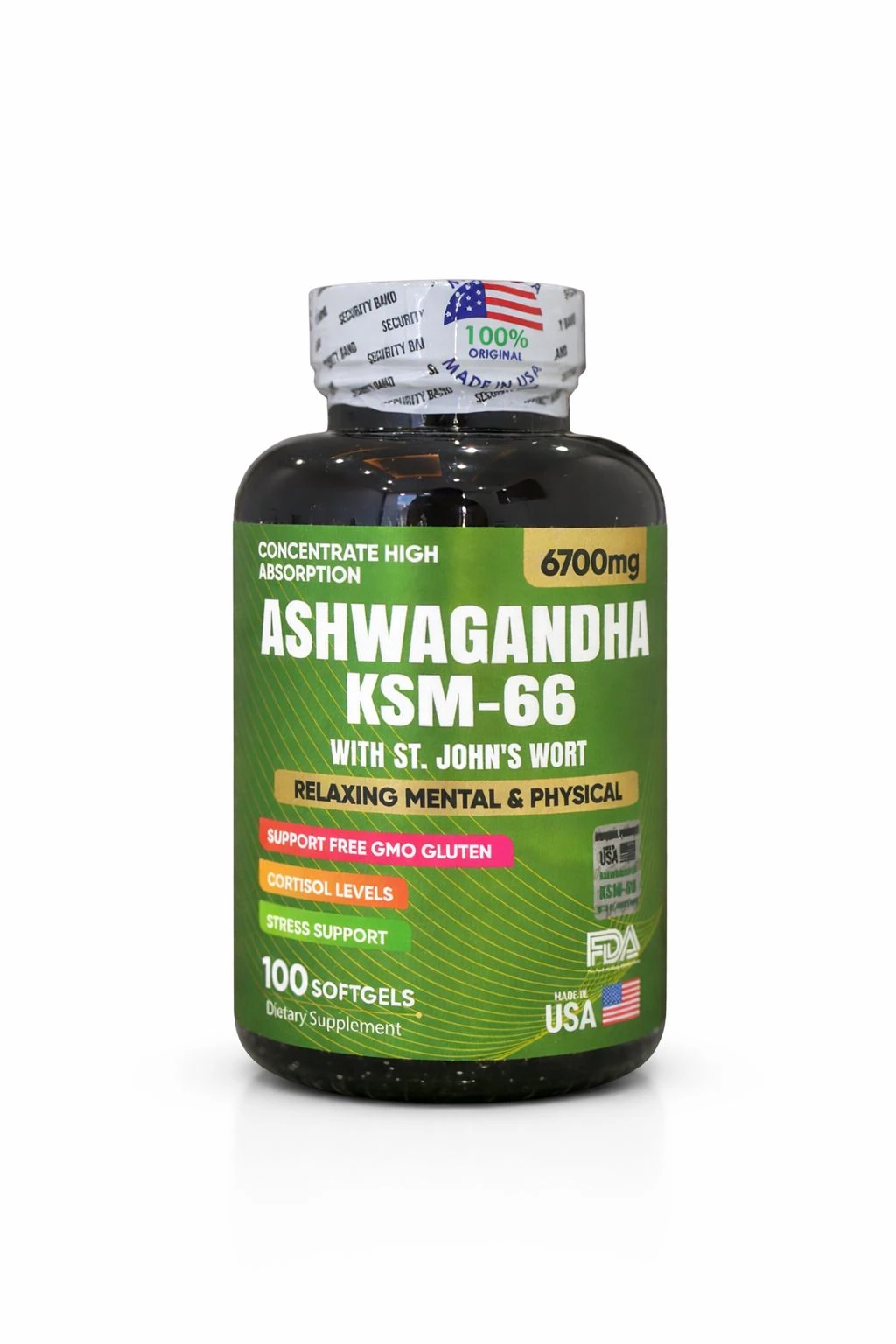 ASHWAGANDHA KSM-66 100 SOFTGELS