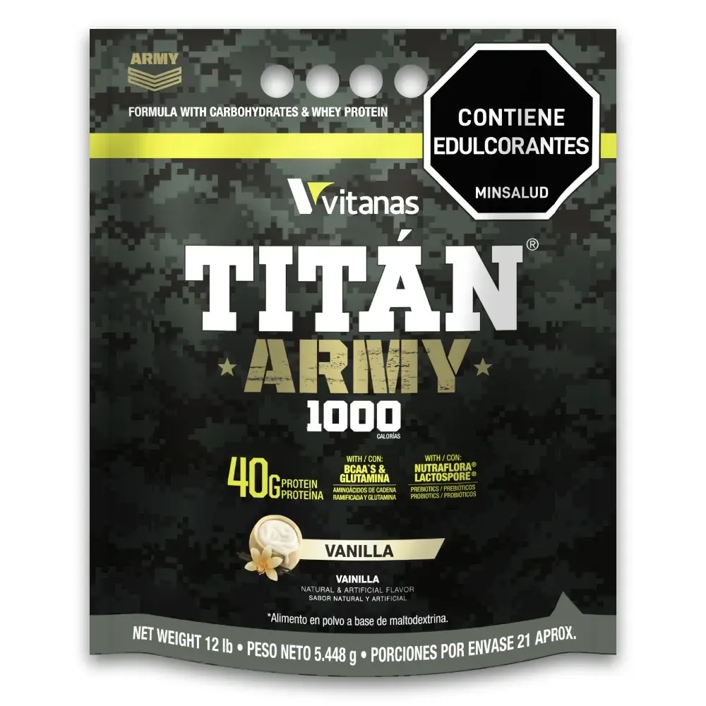 TITAN ARMY 12 LBS PROTEINA HIPERCALORICA