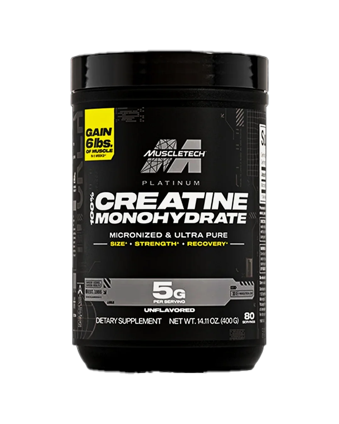 CREATINA PLATINUM 80 SERVICIOS 5 GR MUSCLETECH