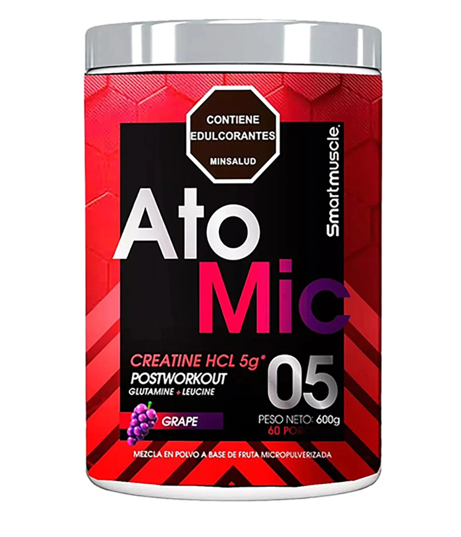 ATOMIC CREATINA HCL (GLUTAMINA + LEUCINA) SABOR UVA