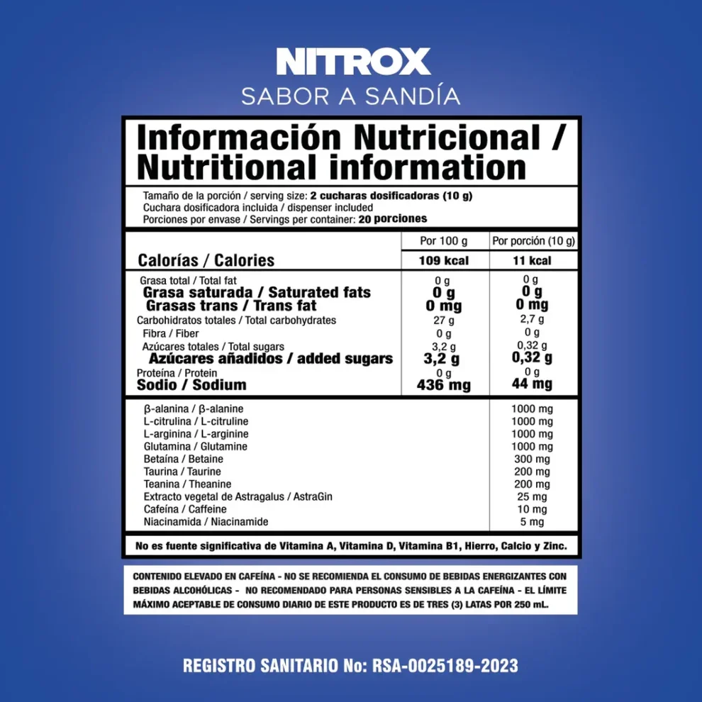 NITRO 20 SERVICIOS - PREENTRENO
