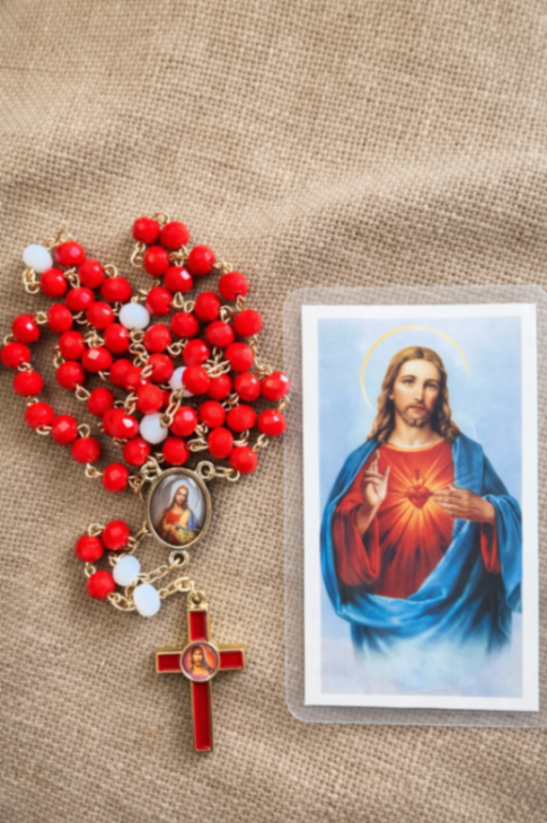 Rosario Murano Sagrado Corazón de Jesús + Estampa