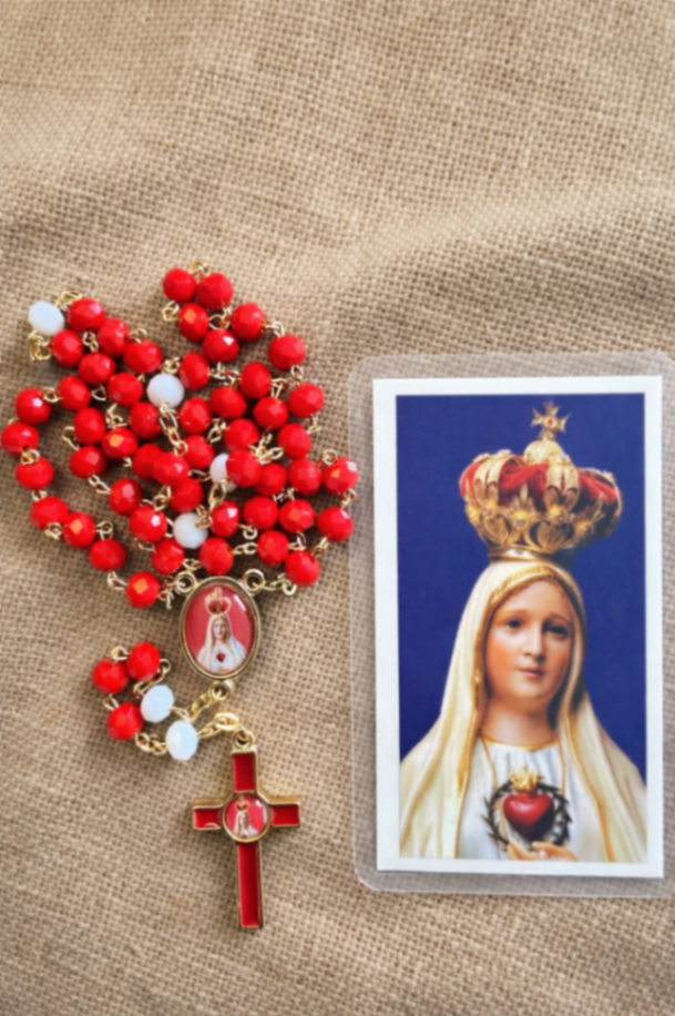 Rosario Virgen de Fátima + Estampa