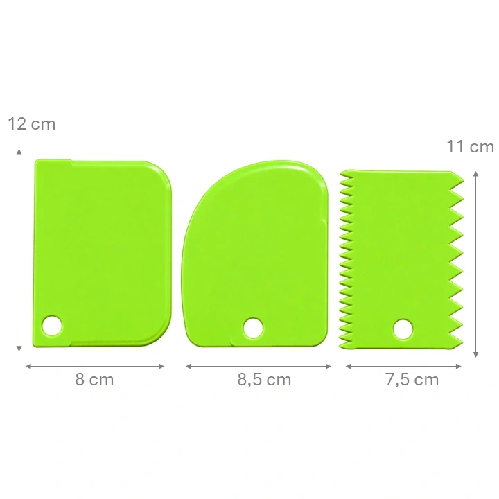 Set de Raspes Plásticos Verdes x 3 Und Ref. NO-217