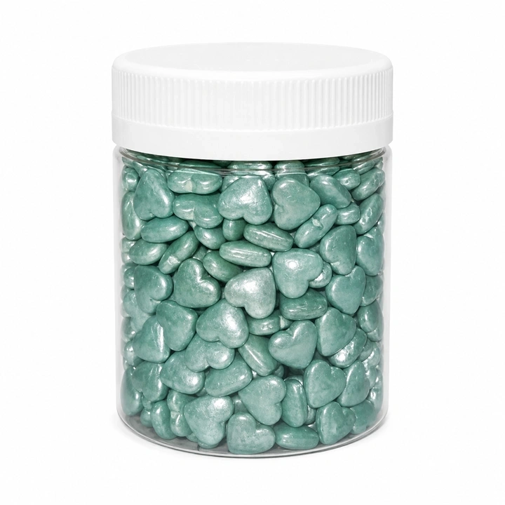 Gragea corazón mini verde plata x 65 gr Ref. ORQ9048-1