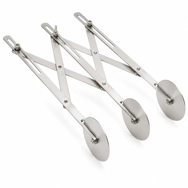 Cortador Ajustable de Triple Rueda para Masas y Pizza Ref. SCR-296