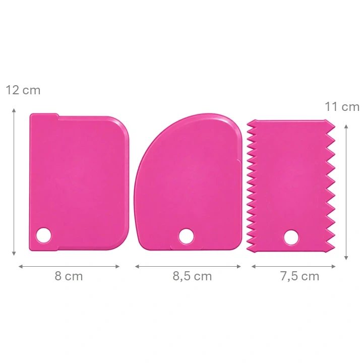 Set de Raspes Plásticos Fucsia x 3 Und Ref. NO-217
