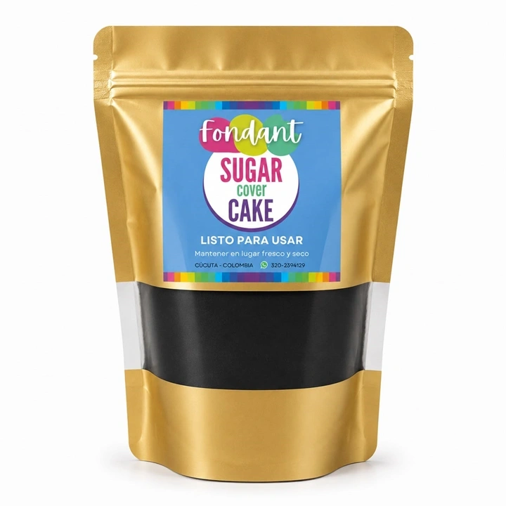 Fondant Sugar Cover Cake Negro 500 g