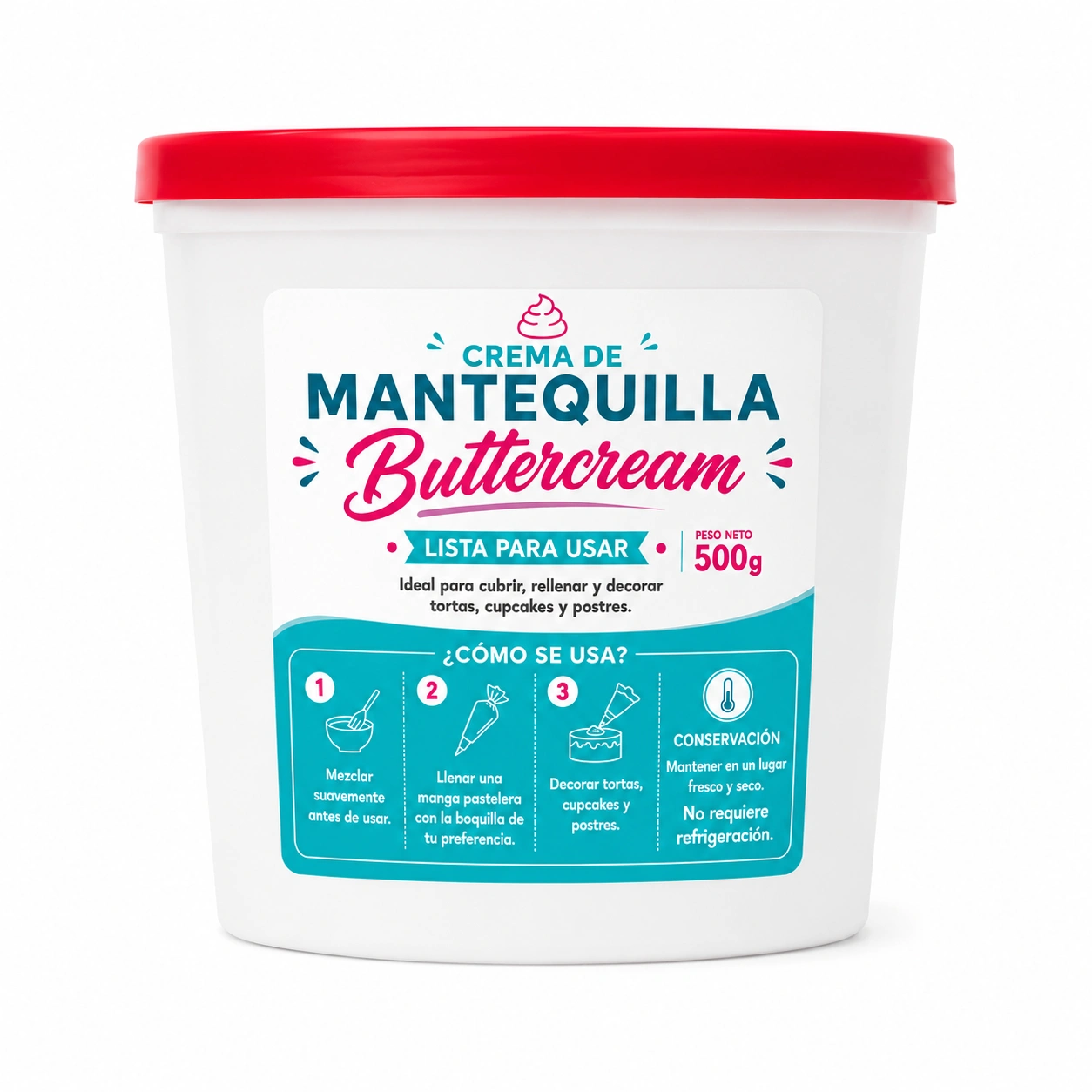 Crema de Mantequilla Buttercream 500 gr