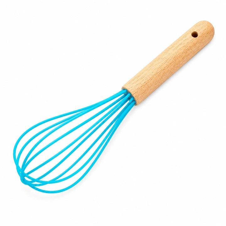 Batidor Manual de Silicona con Mango de Madera 28 cm Ref. SCR-45