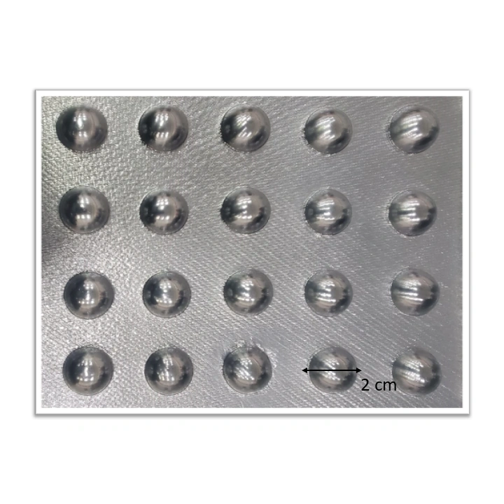 Molde de acetato Semi esfera lisa x20cav