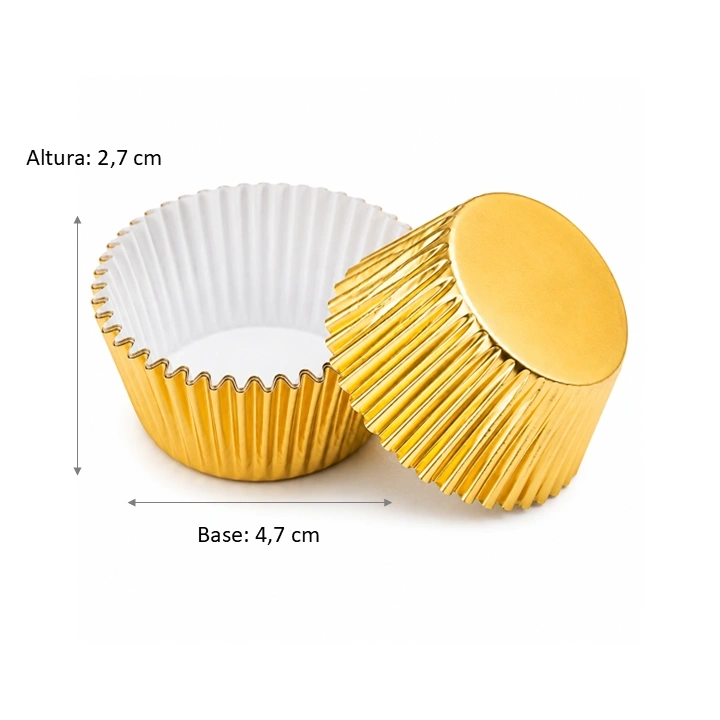 Capacillo Metalizado Dorado #3 x 60 und