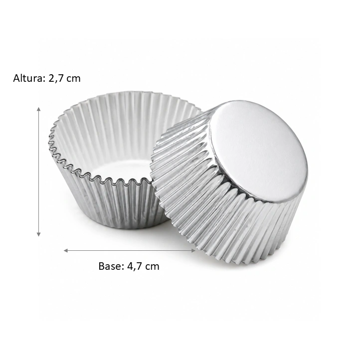 Capacillo Metalizado Plateado #3 x 60 und