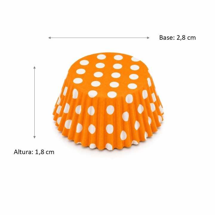 Capacillo Naranja Lunares Blancos #1