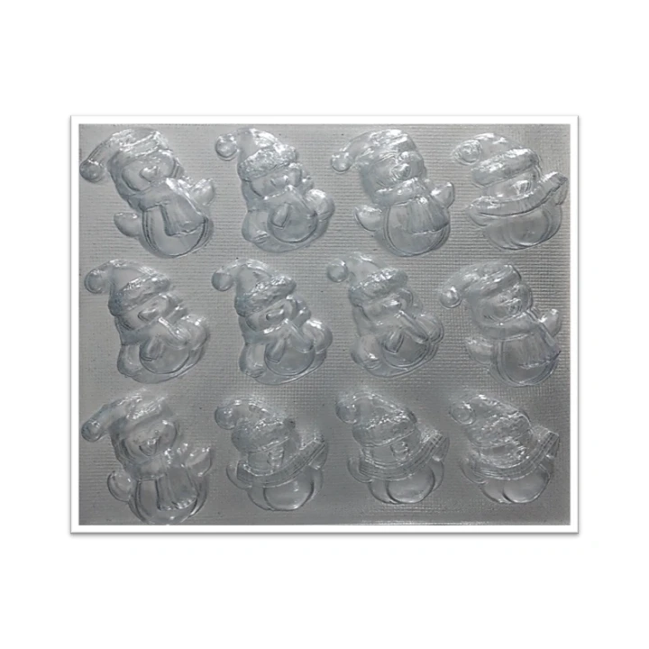 Molde de acetato Muneco de nieve x12cav