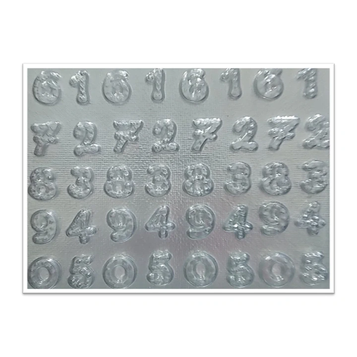 Molde de acetato Numeros decorados