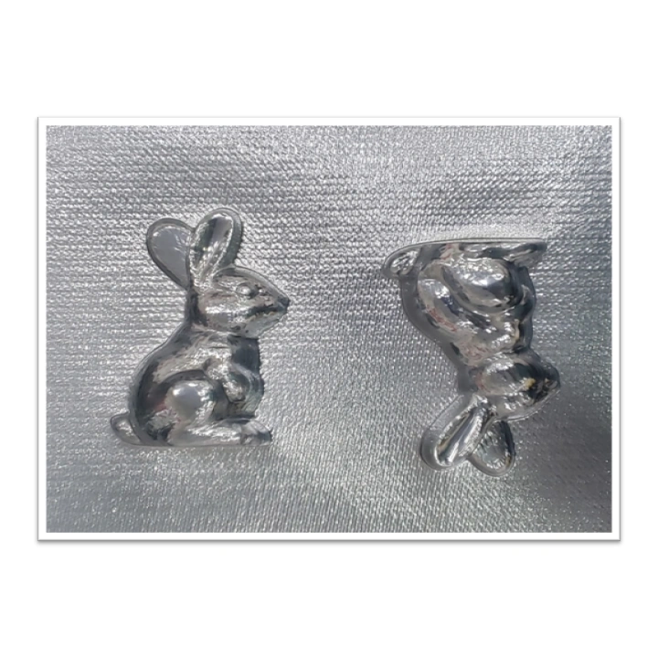 Molde de acetato Conejo liso x 2 cav