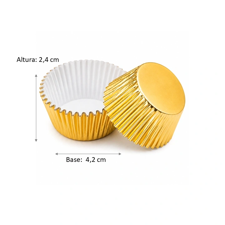 Capacillo Metalizado Dorado #2 x 60 und
