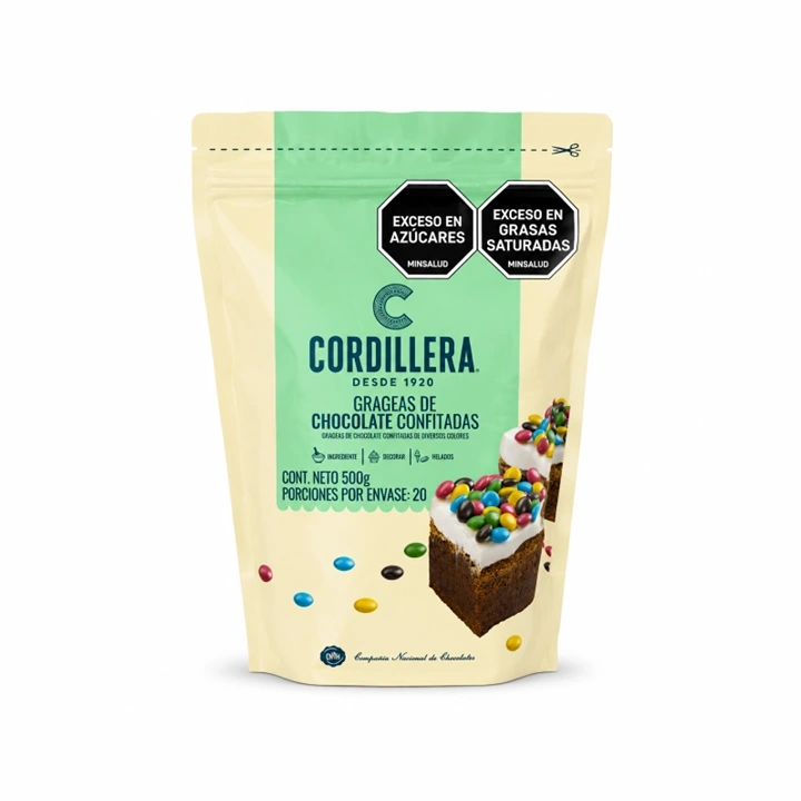 Grageas de Chocolate Confitadas Cordillera M&M x 500 g