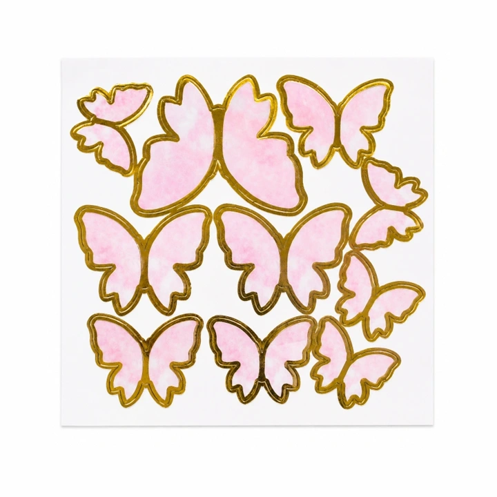 Set de Adornos Mariposas Rosadas Ref. SCR-282
