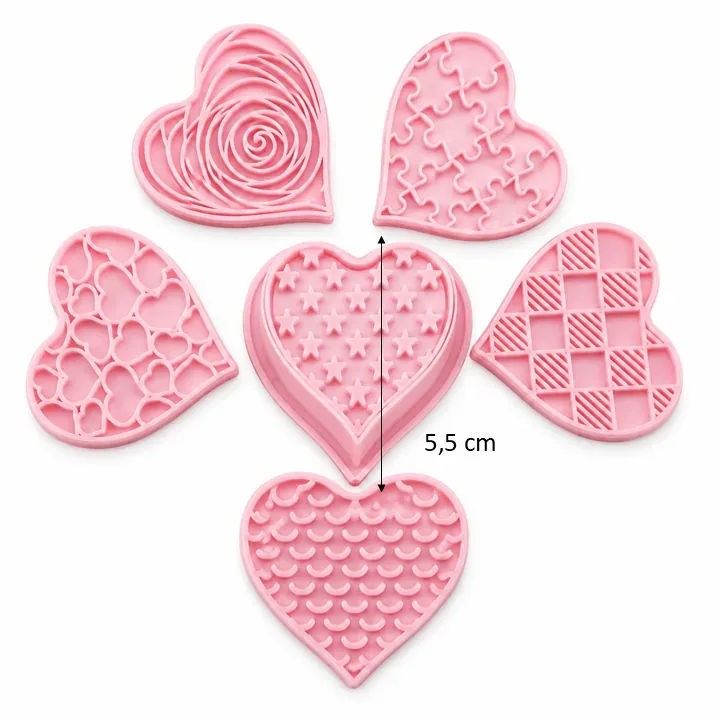 Cortador plástico texturizador corazones Ref. CK-11