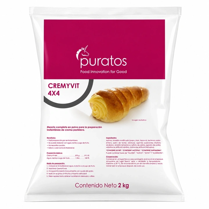 Crema Pastelera en Polvo Puratos Cremyvit 4x4