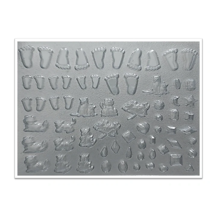 Molde de acetato Set pies, gatos, diamantes