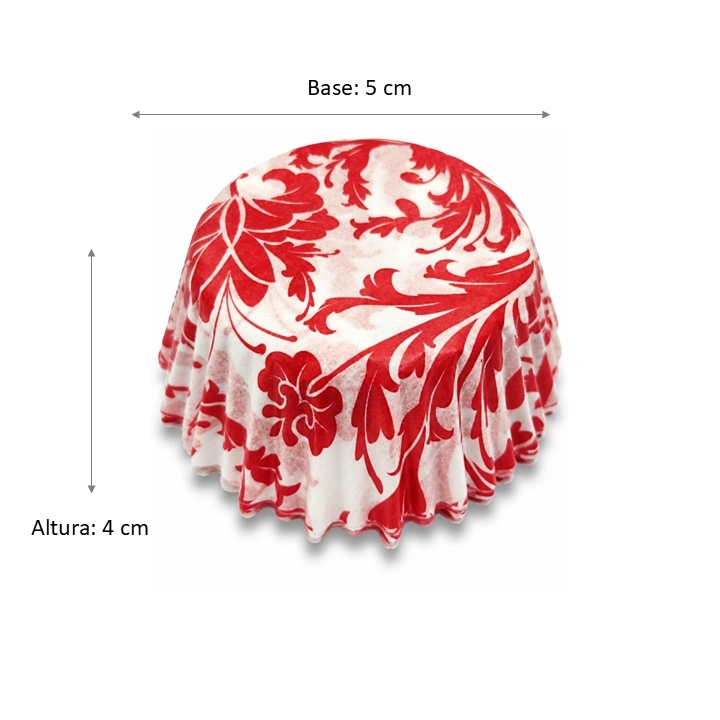 capacillo papel mantequilla Estampado Floral Rojo # 5