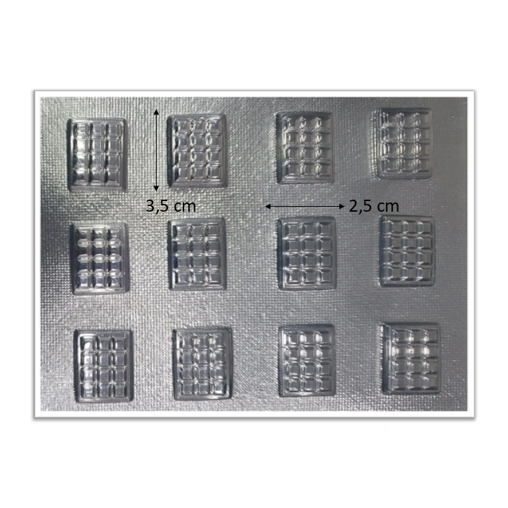 Molde de acetato Mini chocolatina x12cav