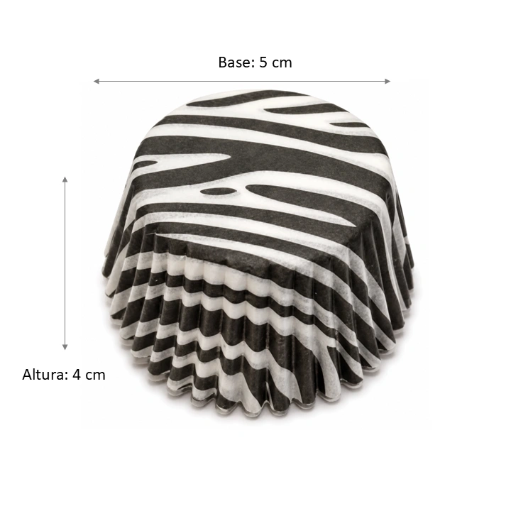 capacillo papel mantequilla Estampado Zebra Negro # 5
