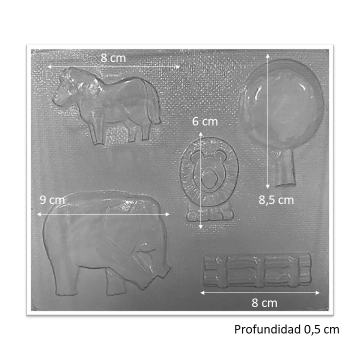 Molde de Acetato Animales de la Selva