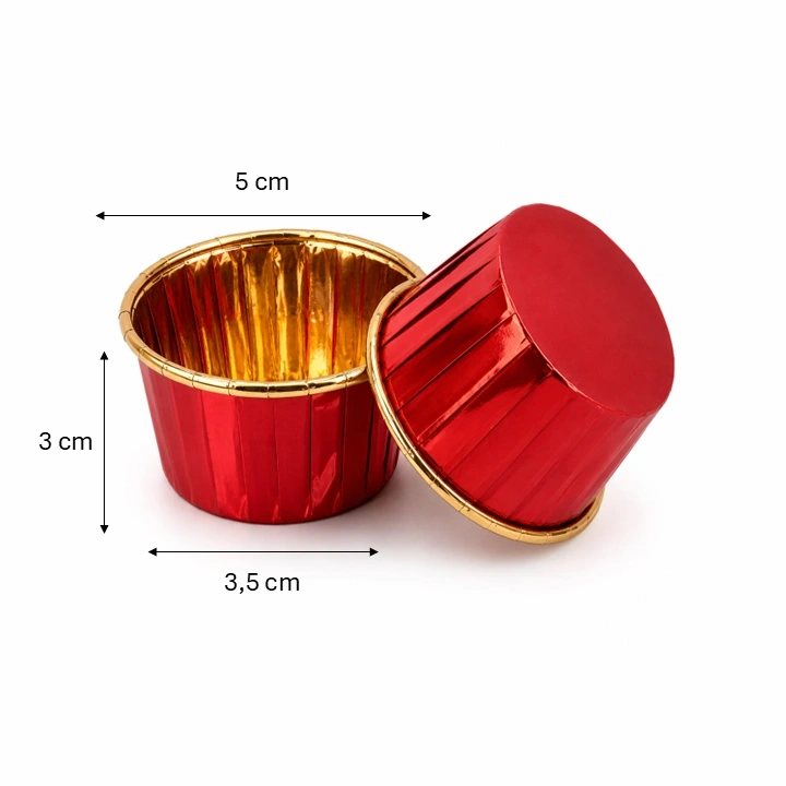Capacillo Aluminio #1 Rojo Metalizado x10 Ref. SCR-309