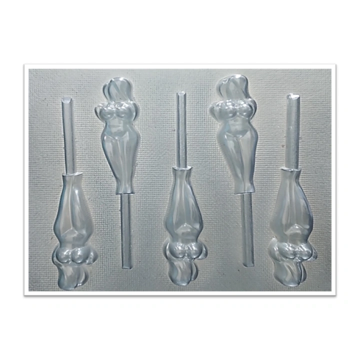 Molde de acetato Paleta silueta mujer x5cav