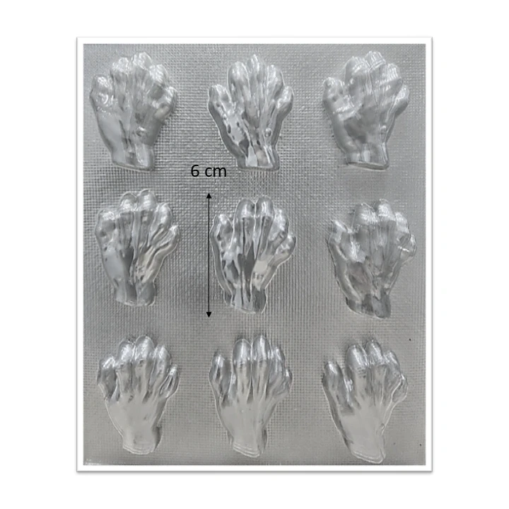 Molde de acetato Manos x9cav