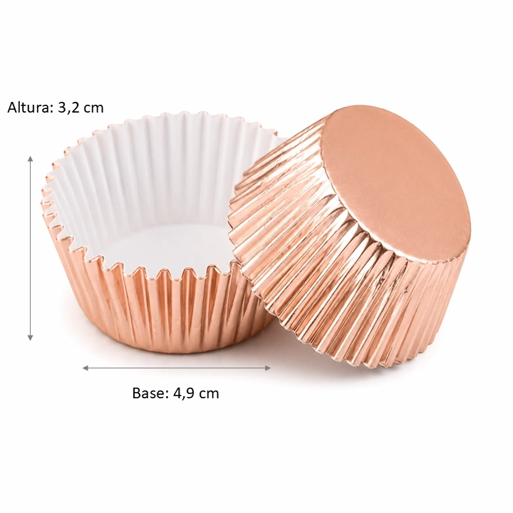 Capacillo Metalizado Rose Gold #5 x 20 und