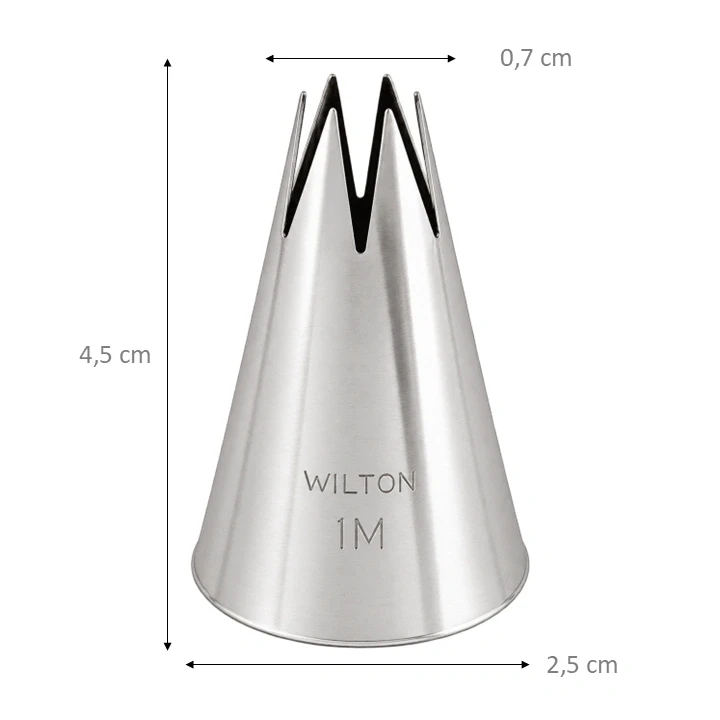 Boquilla Estrella Abierta Wilton #1M