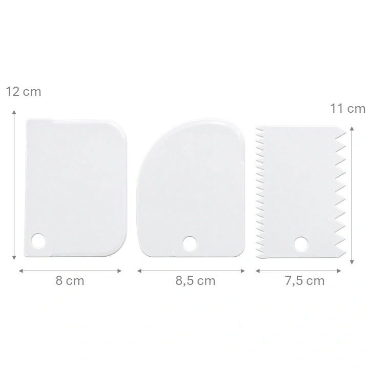 Set de Raspes Plásticos Blancos x 3 Und Ref. NO-217