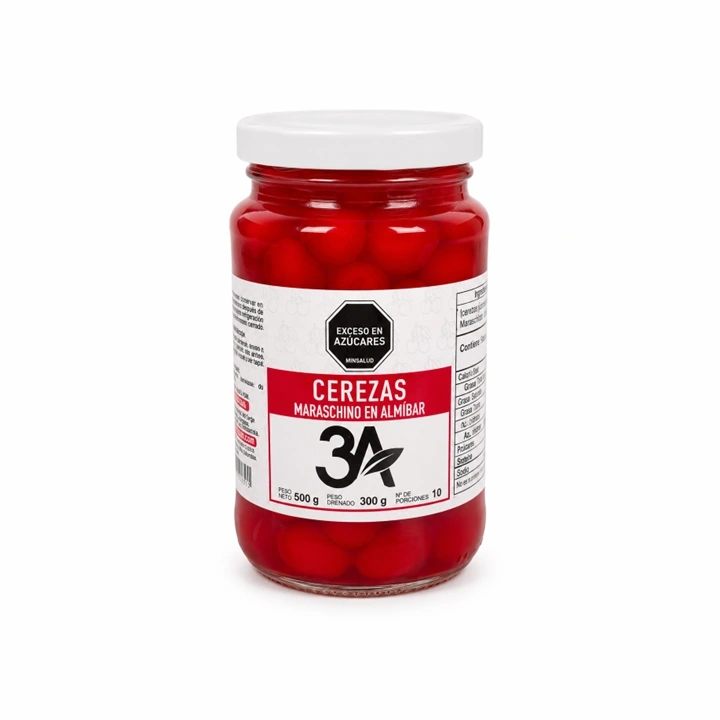 Cerezas Maraschino en Almíbar 3A x 500 g